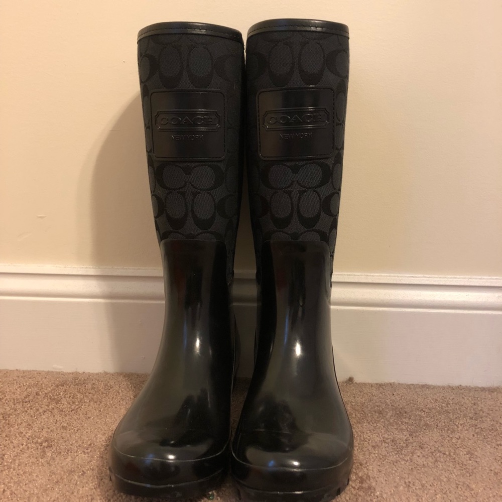 Authentic Coach Rain boots - size 8